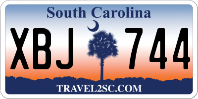 SC license plate XBJ744