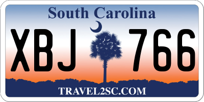 SC license plate XBJ766