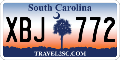 SC license plate XBJ772