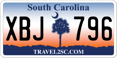 SC license plate XBJ796