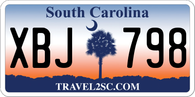 SC license plate XBJ798