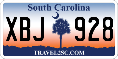 SC license plate XBJ928