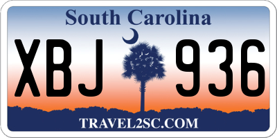 SC license plate XBJ936