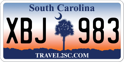 SC license plate XBJ983