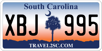 SC license plate XBJ995