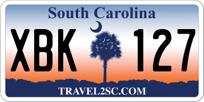 SC license plate XBK127