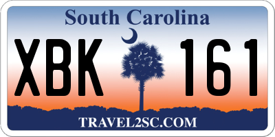 SC license plate XBK161
