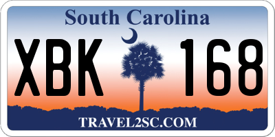 SC license plate XBK168
