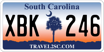 SC license plate XBK246