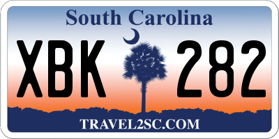 SC license plate XBK282