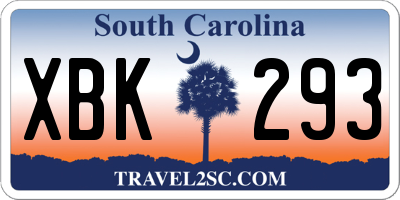 SC license plate XBK293