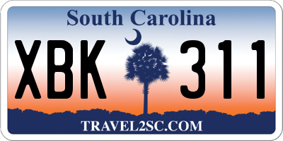 SC license plate XBK311