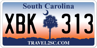 SC license plate XBK313