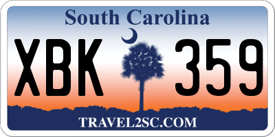 SC license plate XBK359