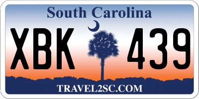 SC license plate XBK439