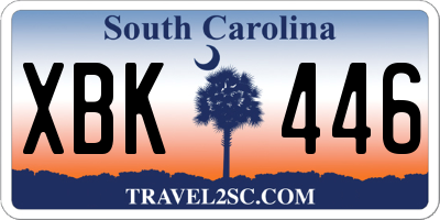SC license plate XBK446