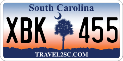 SC license plate XBK455