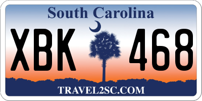 SC license plate XBK468