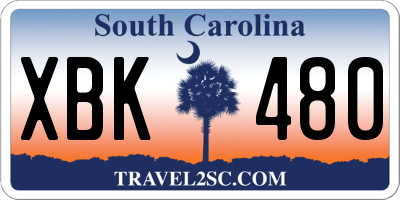 SC license plate XBK480