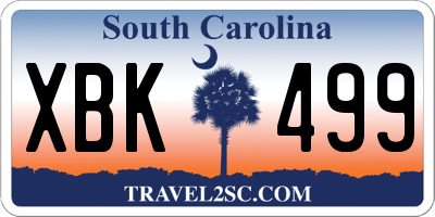 SC license plate XBK499