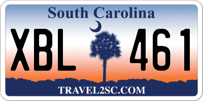 SC license plate XBL461