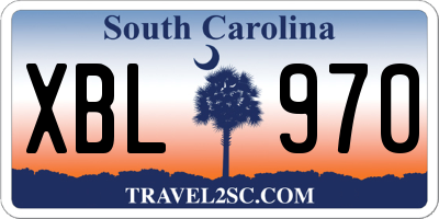 SC license plate XBL970