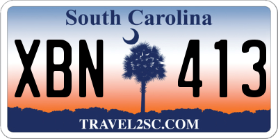SC license plate XBN413
