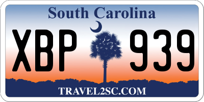SC license plate XBP939