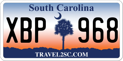 SC license plate XBP968