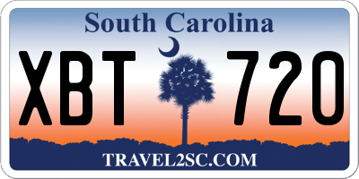 SC license plate XBT720
