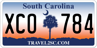 SC license plate XCO784