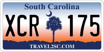 SC license plate XCR175