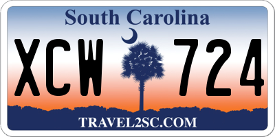 SC license plate XCW724
