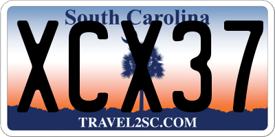 SC license plate XCX37