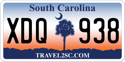 SC license plate XDQ938