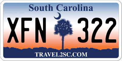 SC license plate XFN322