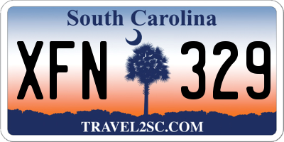 SC license plate XFN329