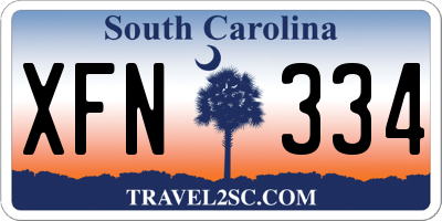 SC license plate XFN334