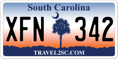 SC license plate XFN342
