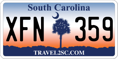 SC license plate XFN359