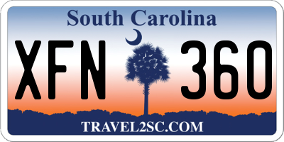 SC license plate XFN360