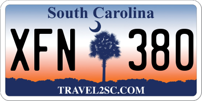 SC license plate XFN380