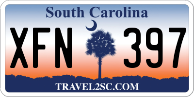 SC license plate XFN397