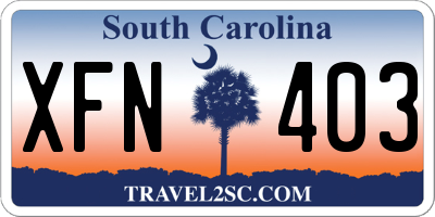 SC license plate XFN403