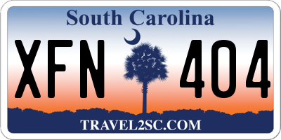 SC license plate XFN404