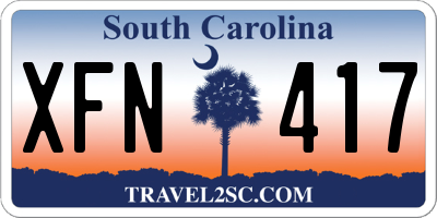 SC license plate XFN417