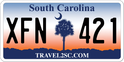 SC license plate XFN421