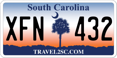 SC license plate XFN432
