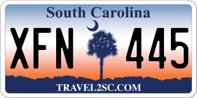 SC license plate XFN445