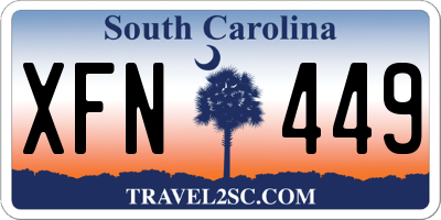 SC license plate XFN449